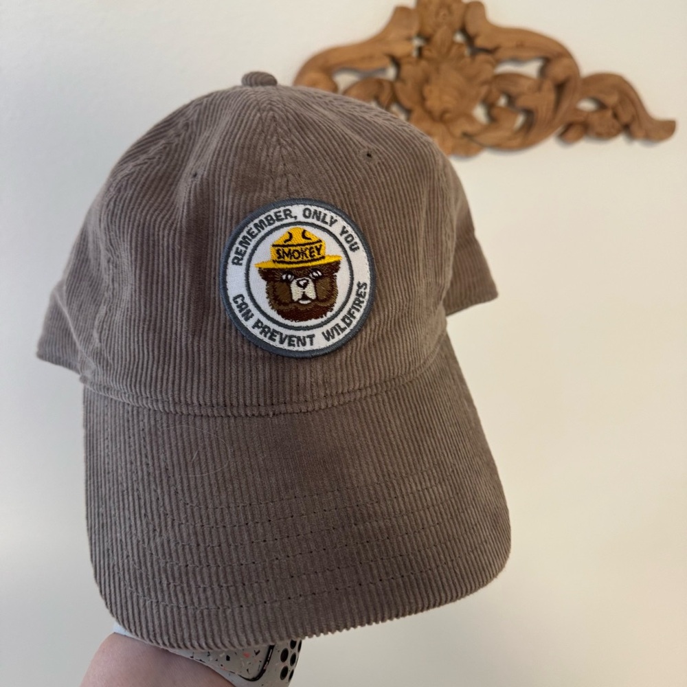 Brown Smokey Bear Corduroy Hat
